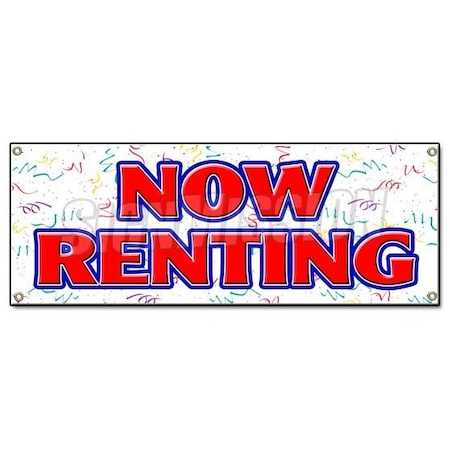 Signmission NOW RENTING BANNER SIGN for lease rent office retail space apartment home house B-Now Renting